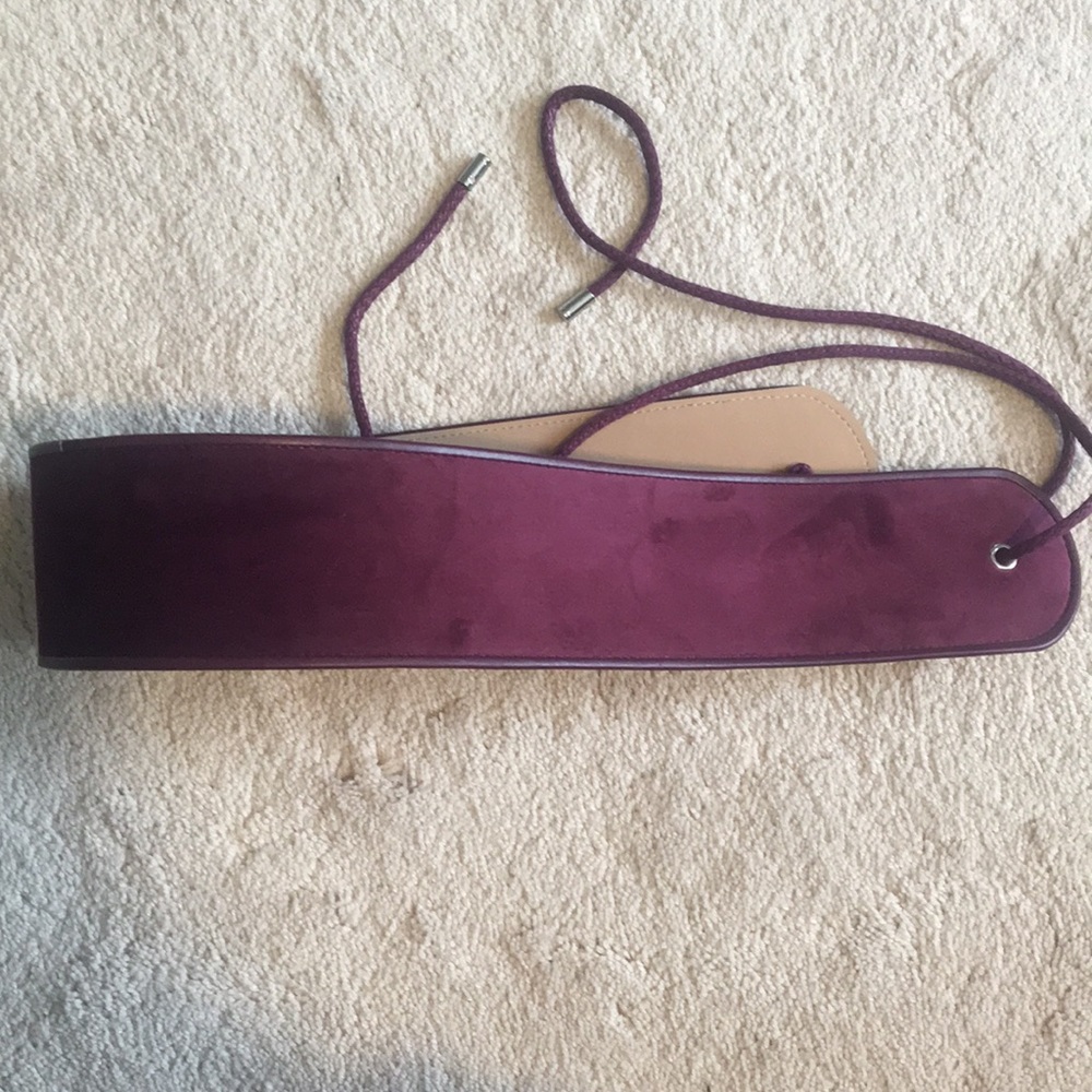 Aritzia purple velvet waist belt